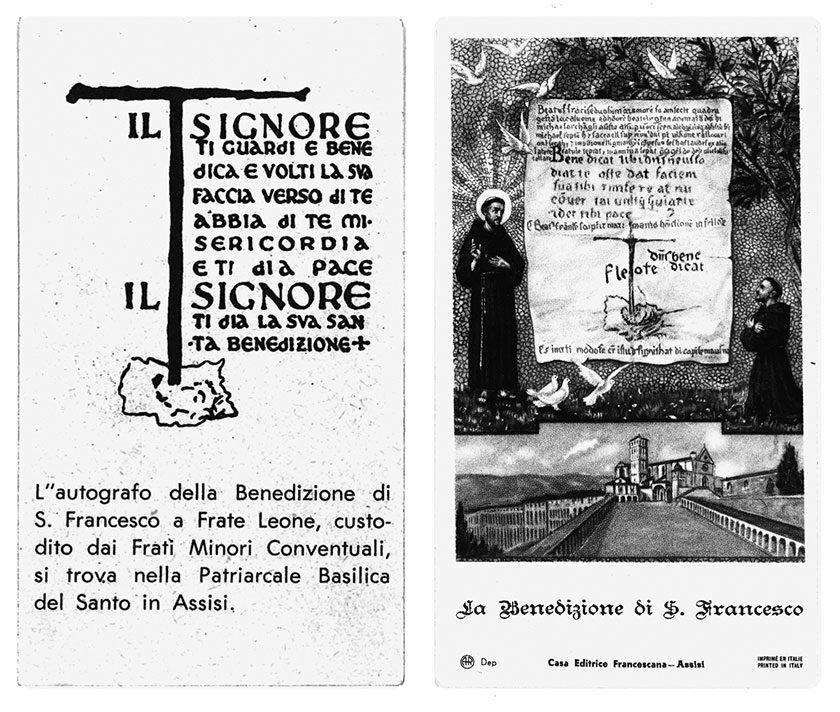 «Heiligenbild» mit Franz von Assisi. (Nachlass Martha von Castelberg)